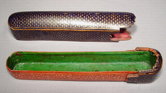 Safavid Qalamdan, Paper Mache Lacquer Pen-Box,