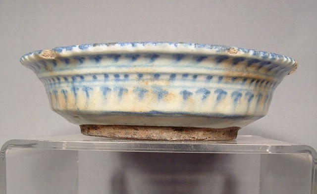 Timurid Islamic Ceramic Blue & White Bowl 15th