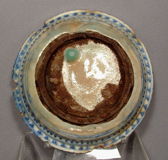 Timurid Islamic Ceramic Blue & White Bowl 15th