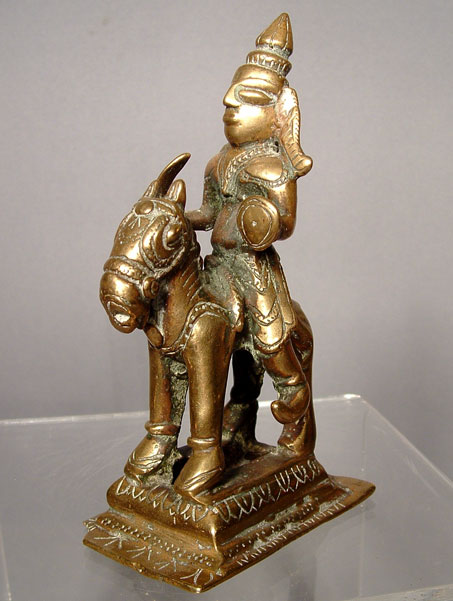 Brass Figure of Shiva on Horse, India 18th c.