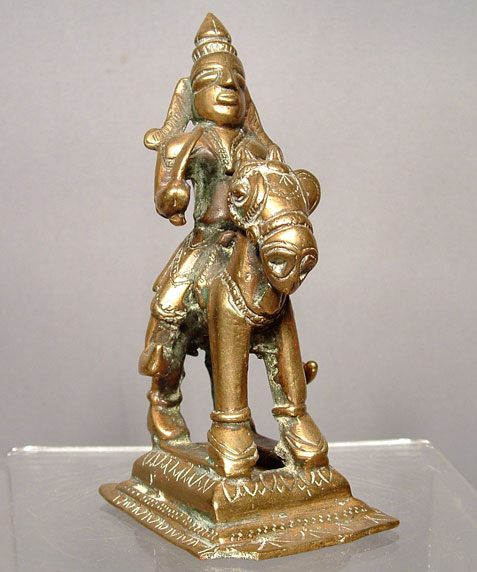 Brass Figure of Shiva on Horse, India 18th c.