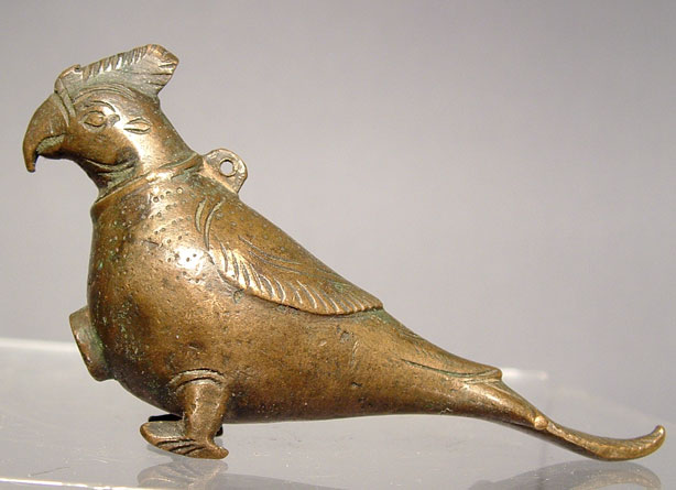 Islamic Bronze Parrot - scent bottle, 10th