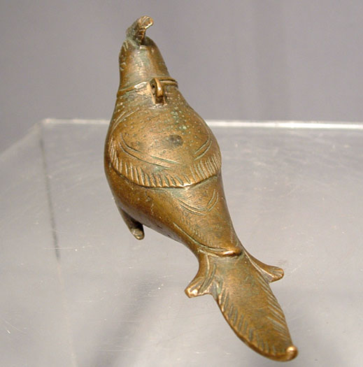 Islamic Bronze Parrot - scent bottle, 10th