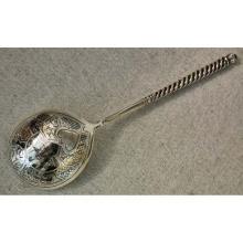 Antique Imperial Russian silver and niello spoon Moscow 1875 19th century