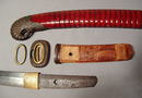 ANTIQUE JAPANESE SAMURAI SWORD WAKIZASHI WITH HORIMONO, C. 1500