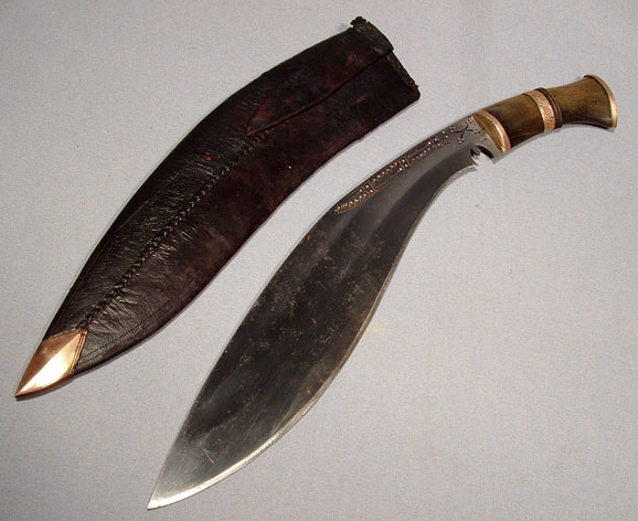 ANTIQUE NEPALESE COMBAT KNIFE KUKRI, 19TH