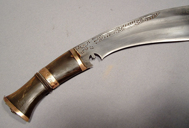ANTIQUE NEPALESE COMBAT KNIFE KUKRI, 19TH