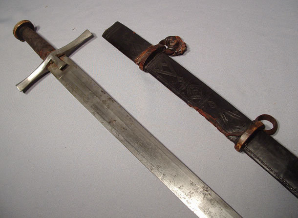 ANTIQUE ISLAMIC DERVISH SWORD KASKARA, 19TH