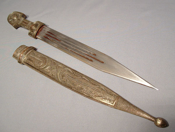 ANTIQUE ISLAMIC JORDANIAN CIRCASSIAN KINDJAL SWORD