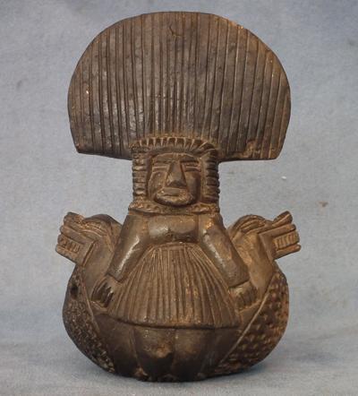 Antique Pre-Columbian Tairona Culture Ceramic Effigy Ocarina