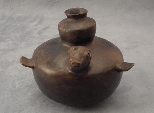 Ancient Colima Pre-Columbian Ceramic Effigy Vessel