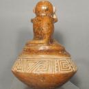 Antique Pre-Columbian Chavin Ceramic Effigy Monkey Vessel