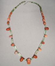 Antique Pre-Columbian Tairona culture necklace 500-1500AD Carnelians Jade Rock crystal