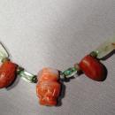 Antique Pre-Columbian Tairona culture necklace 500-1500AD Carnelians Jade Rock crystal