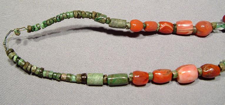 Antique Pre-Columbian Tairona culture necklace 500-1500AD Carnelians Jade Rock crystal