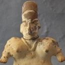 Antique Pre-Columbian Jalisco Polychrome Ceramic Female Figure