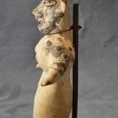 Antique Pre-Columbian Jalisco Polychrome Ceramic Female Figure