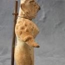 Antique Pre-Columbian Jalisco Polychrome Ceramic Female Figure