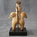Antique Pre-Columbian Jalisco Polychrome Ceramic Female Figure