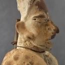 Antique Pre-Columbian Jalisco Polychrome Ceramic Female Figure