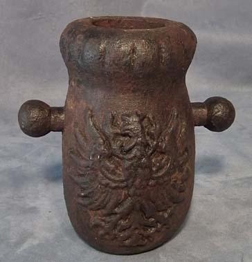 SOLD Antique Cannon European Iron Mortar Gun 17th century