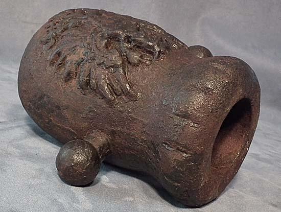 SOLD Antique Cannon European Iron Mortar Gun 17th century