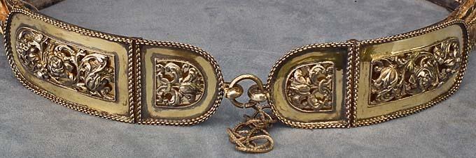 SOLD Antique Hungarian Polish Silver Mounted Sword Belt 17th -19th century