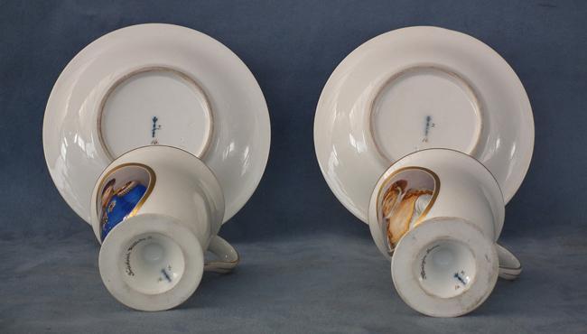 Napoleonic Berlin porcelain portrait Friedrich Wilhelm III & Queen Louise of Prussia 19th c