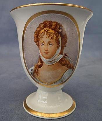 Napoleonic Berlin porcelain portrait Friedrich Wilhelm III & Queen Louise of Prussia 19th c