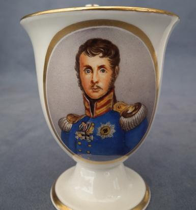 Napoleonic Berlin porcelain portrait Friedrich Wilhelm III & Queen Louise of Prussia 19th c
