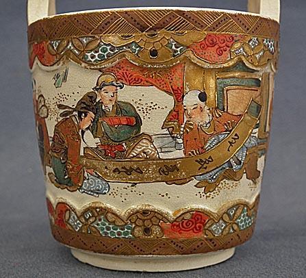 Antique Miniature Japanese Satsuma Ceramic Vase