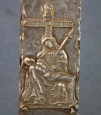 Antique 17th century Baroque silver Crucifix Cross