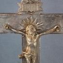 Antique 17th century Baroque silver Crucifix Cross