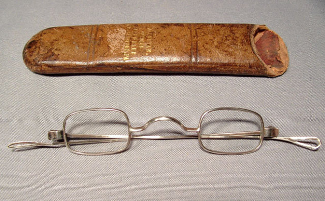 Antique American Civil War period Silver Spectacles