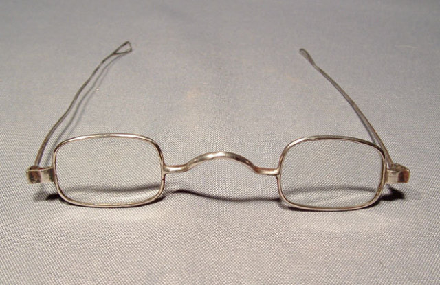 Antique American Civil War period Silver Spectacles