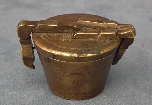 Antique Set of brass Nesting Apothecary's Weights 19th c