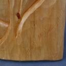 Wood Sculpture Mother With Child by French Canadian Quebecois Artist Andre-M.Bourgault