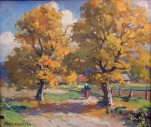 Czech landscape oil painting by Czech Painter Frantisek Danek - Sedlacek