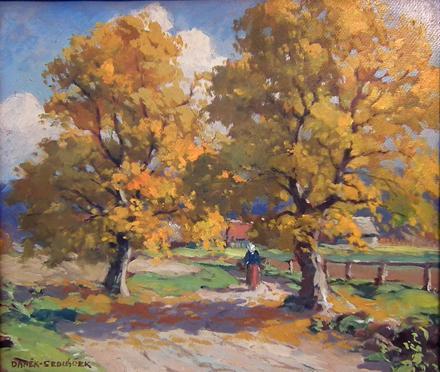 Czech landscape oil painting by Czech Painter Frantisek Danek - Sedlacek