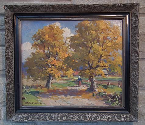 Czech landscape oil painting by Czech Painter Frantisek Danek - Sedlacek
