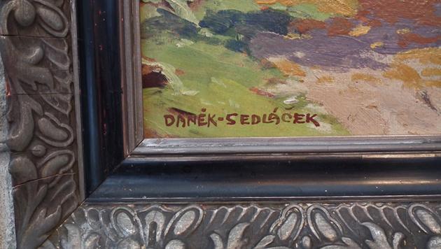 Czech landscape oil painting by Czech Painter Frantisek Danek - Sedlacek
