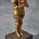 Antique Portuguese Bronze Sculpture Knight in Armor Nuno Alvares Portugal