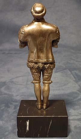 Antique Portuguese Bronze Sculpture Knight in Armor Nuno Alvares Portugal