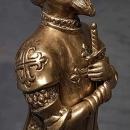 Antique Portuguese Bronze Sculpture Knight in Armor Nuno Alvares Portugal