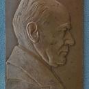 Antique 1926 bronze plaque Polish Stefan Zeromski by J.Aumiller Mennica Panstwowa Polish State Mint