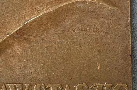 Antique 1926 bronze plaque Polish Stanislaw Staszic by J.Aumiller Mennica Panstwowa Polish State Mint