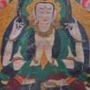 Antique Tibetan Thangka Thanka Avalokiteshvara Buddha Tangka 18th 19th c