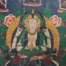 Antique Tibetan Thangka Thanka Avalokiteshvara Buddha Tangka 18th 19th c