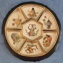 Antique Japanese Gyokuzan Satsuma 7 Pieces Sweet Meat Set Meiji Period