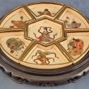 Antique Japanese Gyokuzan Satsuma 7 Pieces Sweet Meat Set Meiji Period